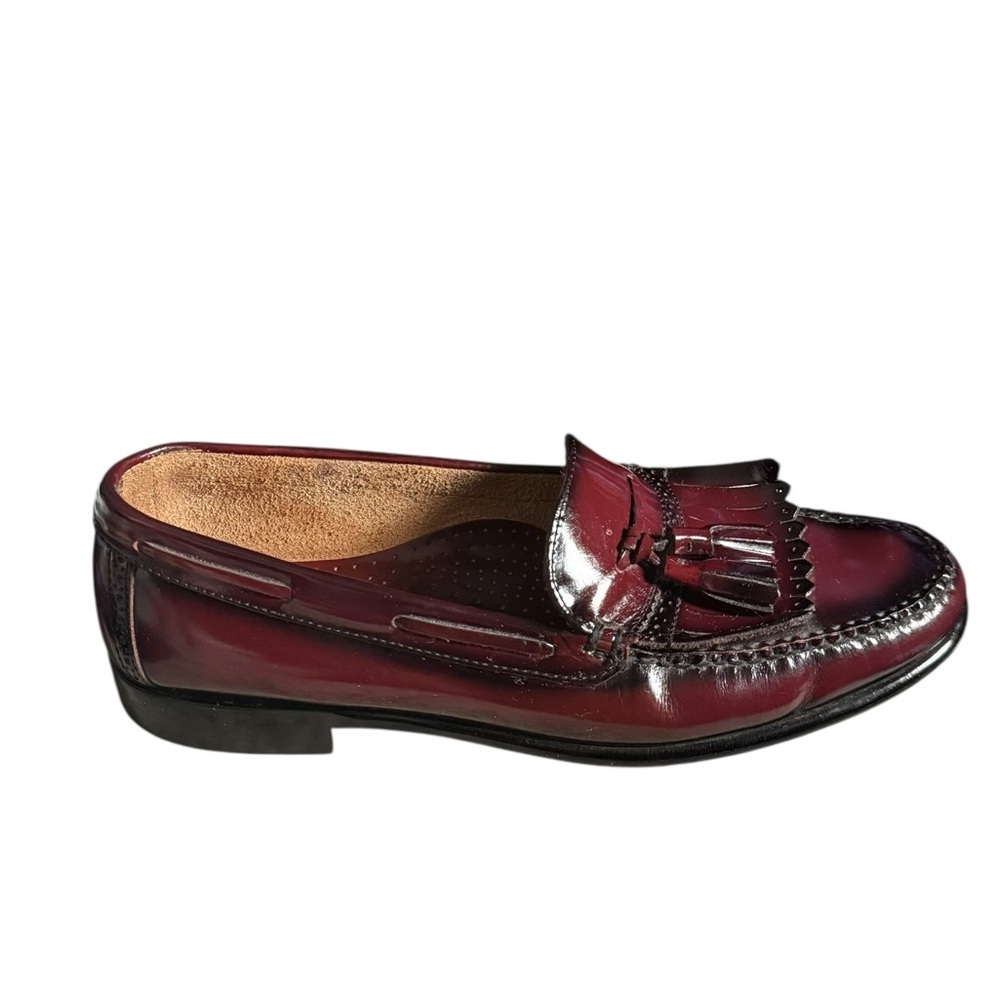 G.H. Bass Burgundy Leather Tassel Loafers Size 11 1/2 D - Picture 2 of 9